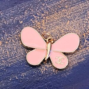 CHANEL Pink Butterfly Pendant